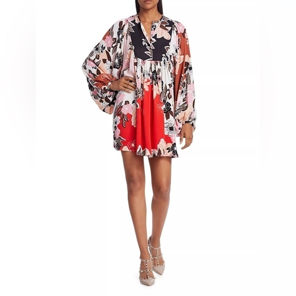 BYTIMO floral puff sleeve mini dress XS - Picture 13 of 13